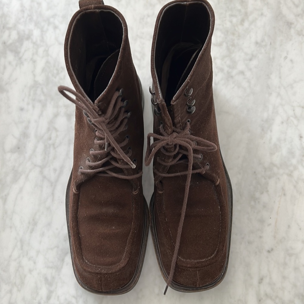 Gucci vintage brown suede lace up boot - Picture 6 of 13